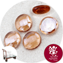 Glass Nuggets - Lustered Apricot Pink - Click & Collect - 9102